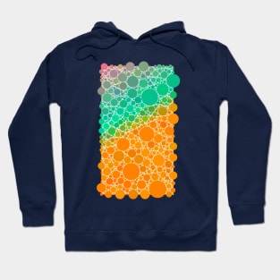 Green and Orange Bubble Polka Dot Pattern Design Hoodie